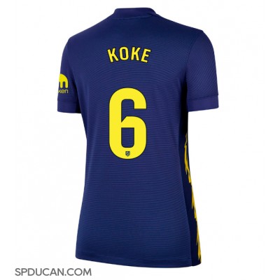 Zenski Nogometni Dres Atletico Madrid Koke #6 Gostujuci 2025-26 Kratak Rukav Zenski Nogometni Dres Atletico Madrid Koke #6 Gostujuci 2025-26 Kratak Rukav